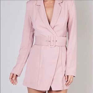Pink suit romper dress